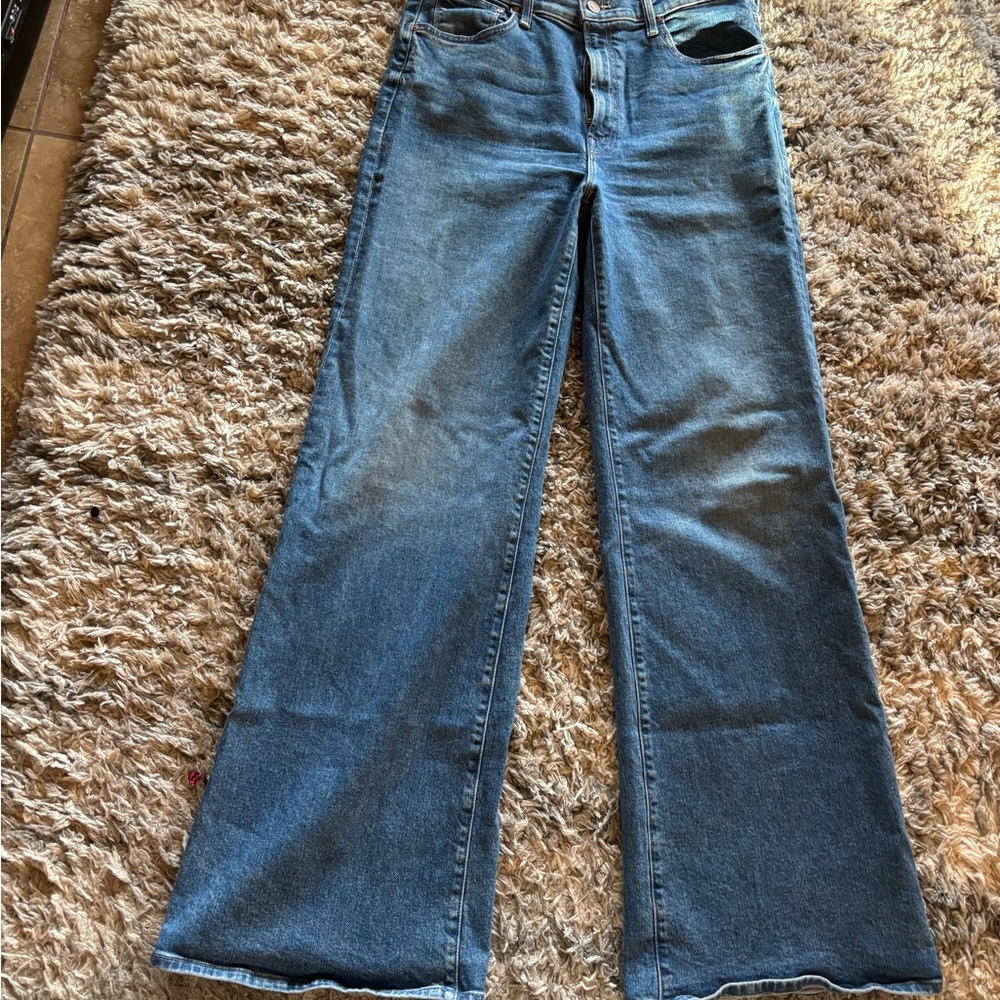MOTHER Denim Wide Leg Jeans